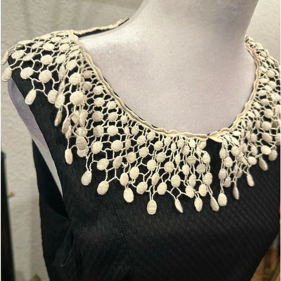 Free People cream lace/knit mini dress size L - Picture 10 of 12